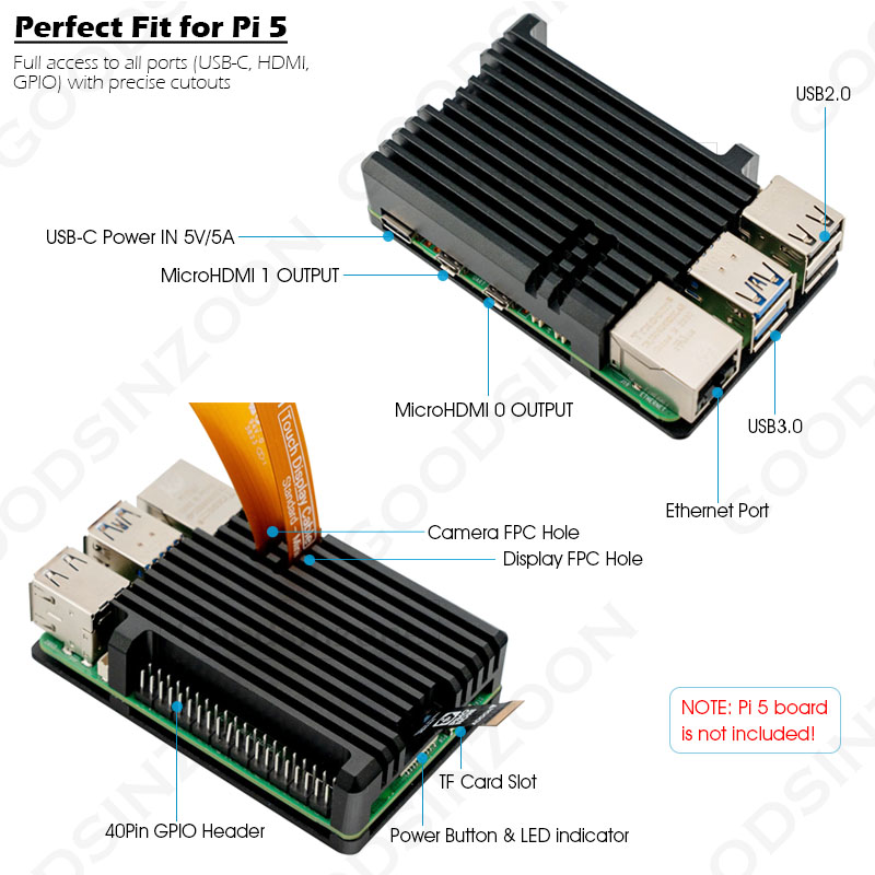 Raspberry Pi 5 Aluminum Armor  - Raspberry Pi 5 8Gb 评论和价格