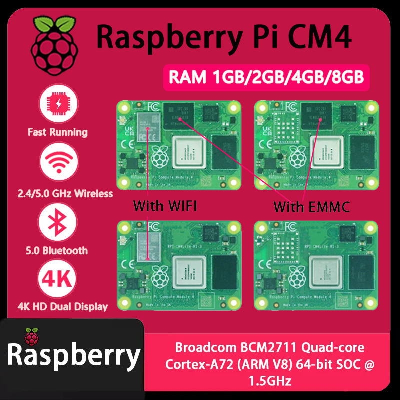 Raspberry Pi CM4 1GB/2GB/4GB/8 - Raspberry Pi Cm4 8Gb Ram 32Gb Emmc Wifi 评论和价格